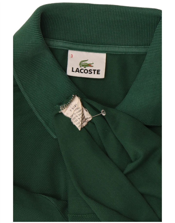 Męska koszulka polo LACOSTE, rozmiar 3, mała, zielona, bawełniana