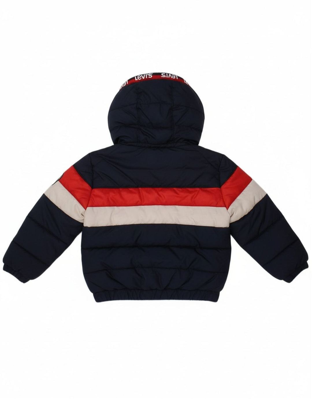 LEVI'S Baby Boys Graphic Padded Jacket 12-18 Months Navy Blue Colourblock