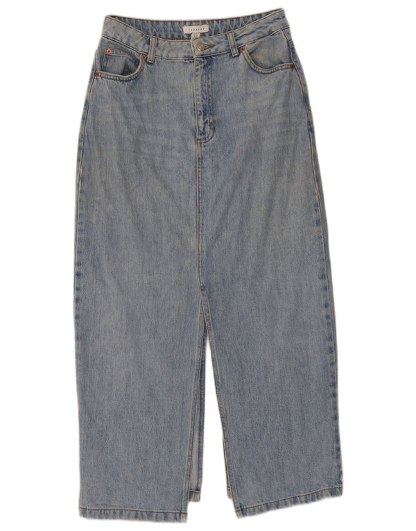 Topshop Womens Denim Skirt UK 12 Medium W28  Blue Cotton