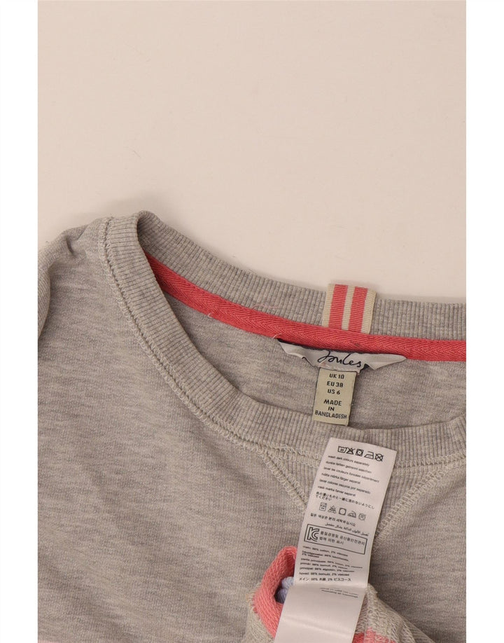 Damska bluza dresowa Joules Crop Oversize UK 10 w małe szare paski