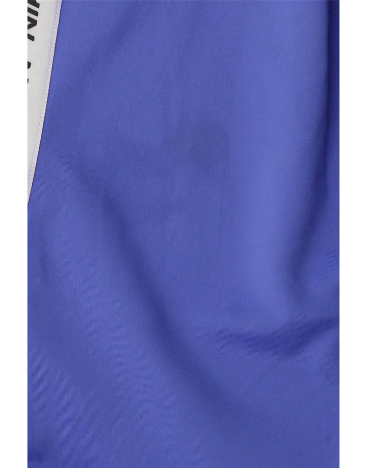Damskie legginsy Nike Graphic Capri UK 8, mały, niebieski, poliester z blokami kolorów
