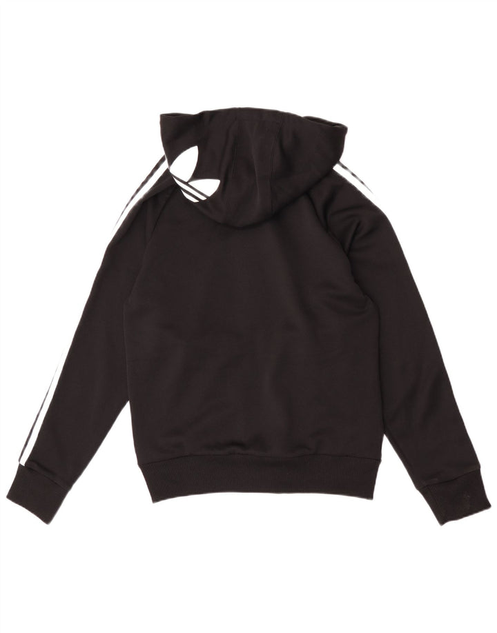 Damski sweter Adidas z grafiką i zamkiem błyskawicznym IT 40, mały, czarny poliester