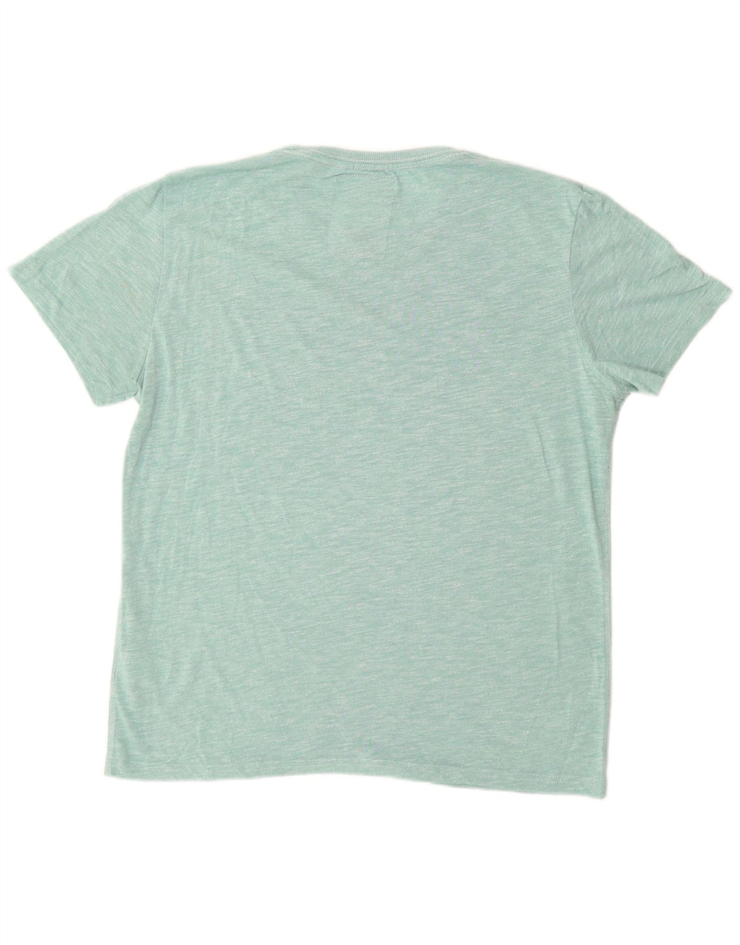 SUPERDRY Męski T-shirt z grafiką, góra XL, niebieska bawełna