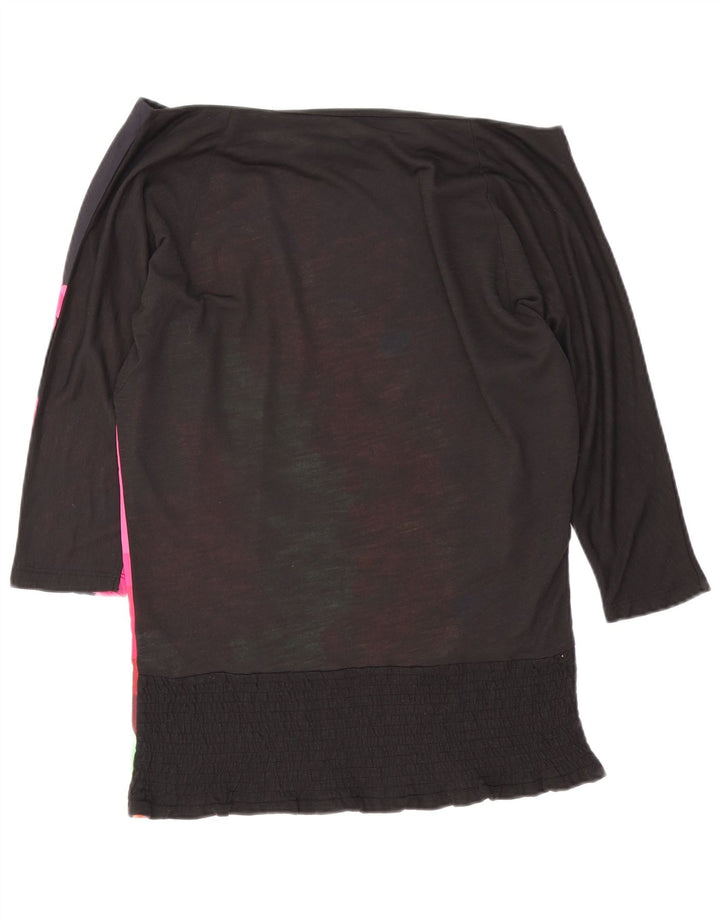 Damski top Desigual Oversize Graphic Off Shoulder UK 10 Small Black