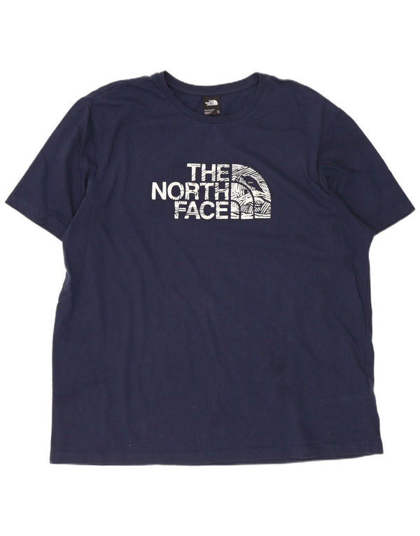 Męska koszulka z grafiką The North Face, 2XL, granatowa, bawełniana