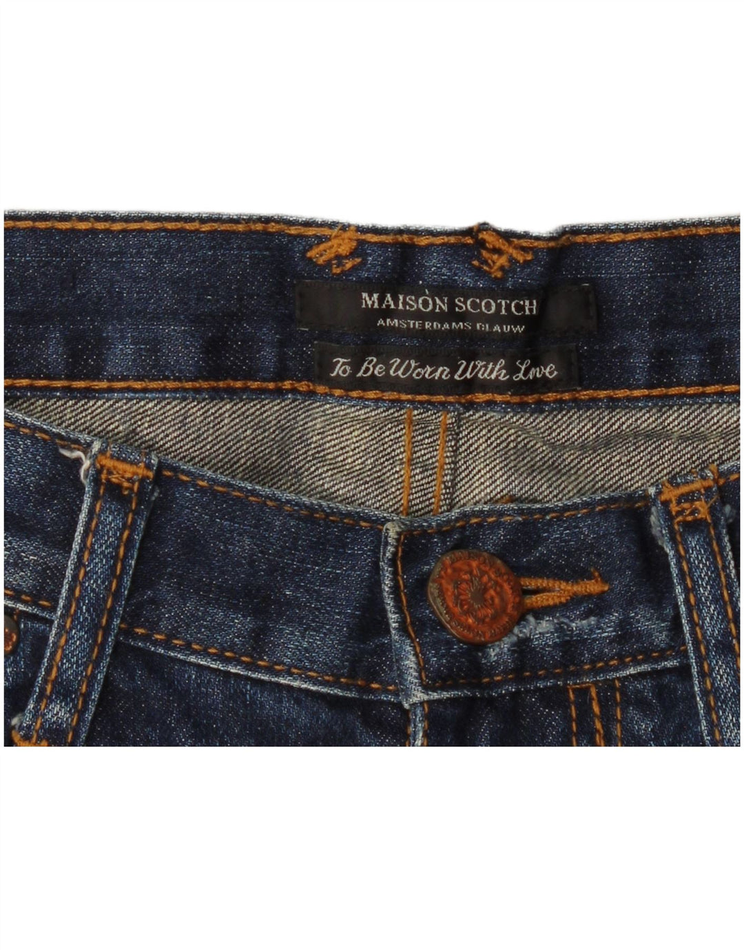 Damskie spodenki jeansowe Maison Scotch W32 w kolorze średnioniebieskim