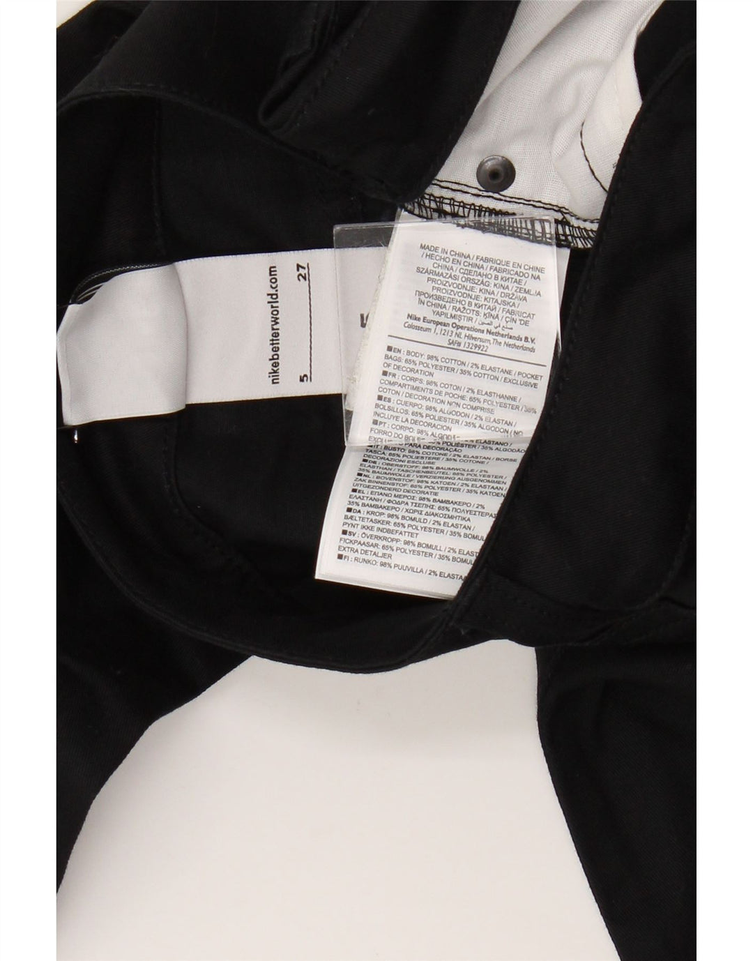 Damskie jeansy skinny Nike W27 L32 Czarne bawełniane