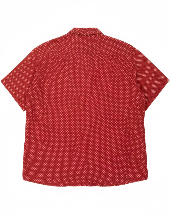 JAMES DILLON Mens Short Sleeve Shirt Large Red Polka Dot Vintage James Dillon and Second-Hand James Dillon from Messina Hembry 