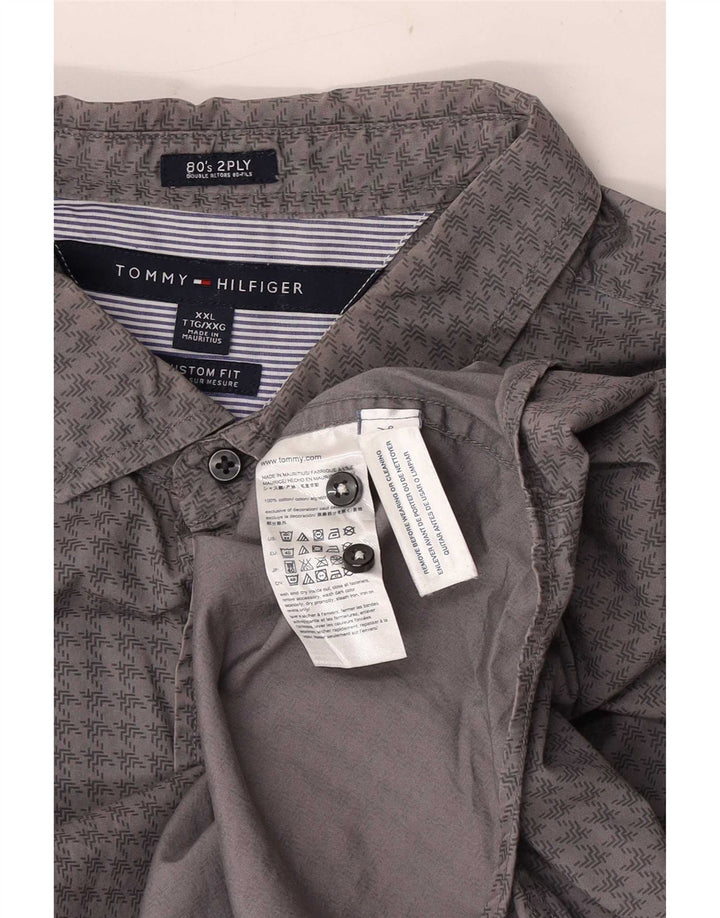 Koszula męska Tommy Hilfiger o dopasowanym kroju 2XL, szara, bawełniana w pepitkę