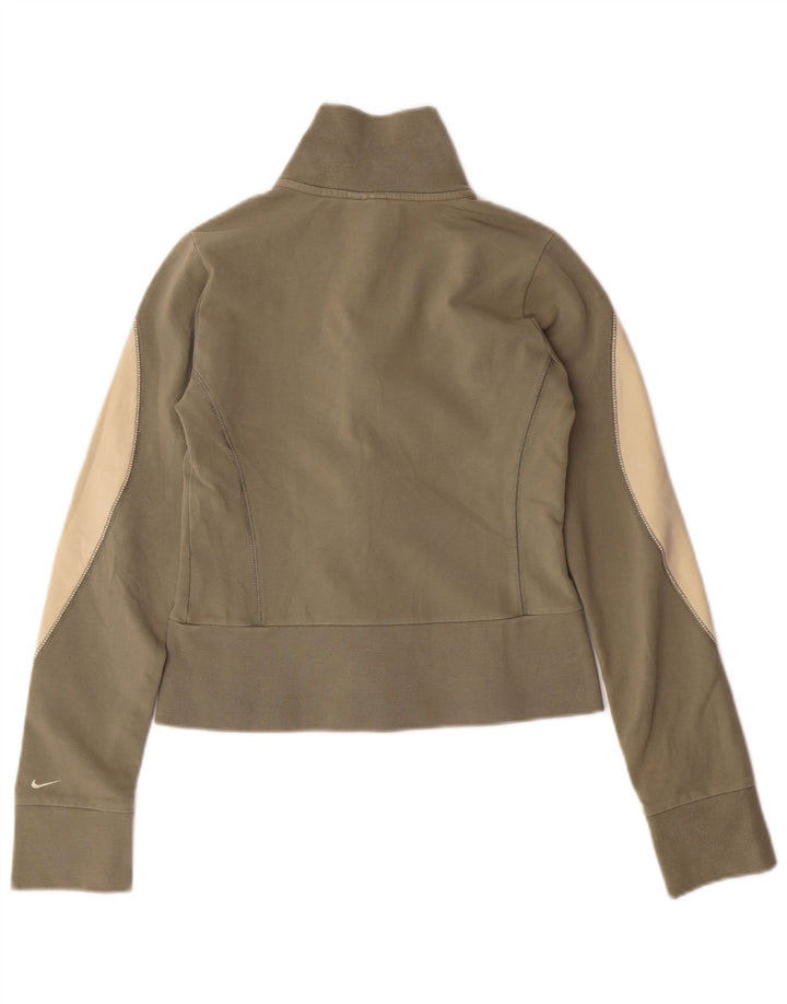 Damska bluza dresowa NIKE Crop Top UK 8/10 Mały beżowy blok kolorów