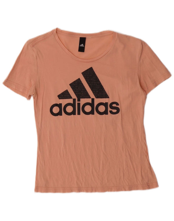 Damska koszulka graficzna Adidas Top UK 10 Mały różowy
