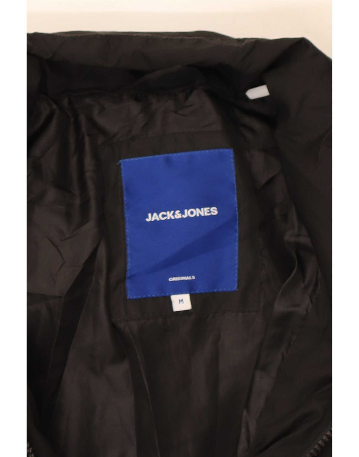 Męska ocieplana kurtka Jack & Jones UK 38, średni czarny poliester