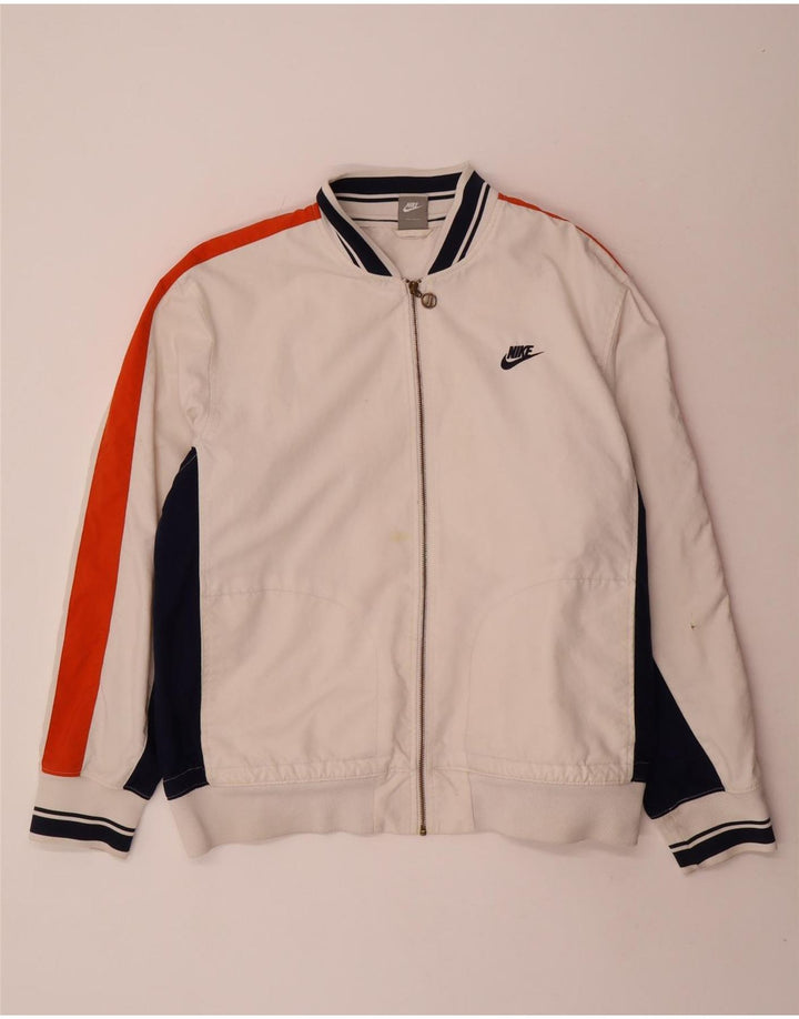 Męska kurtka dresowa Nike UK 45/47 XL Biały poliester z blokami kolorów