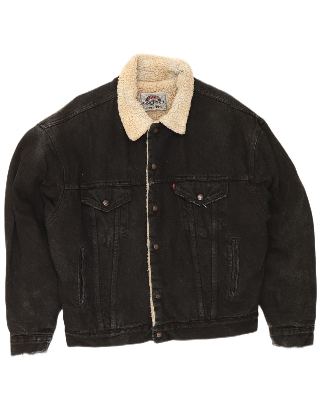 Męska kurtka jeansowa Levi's Sherpa UK 38, średnia czarna