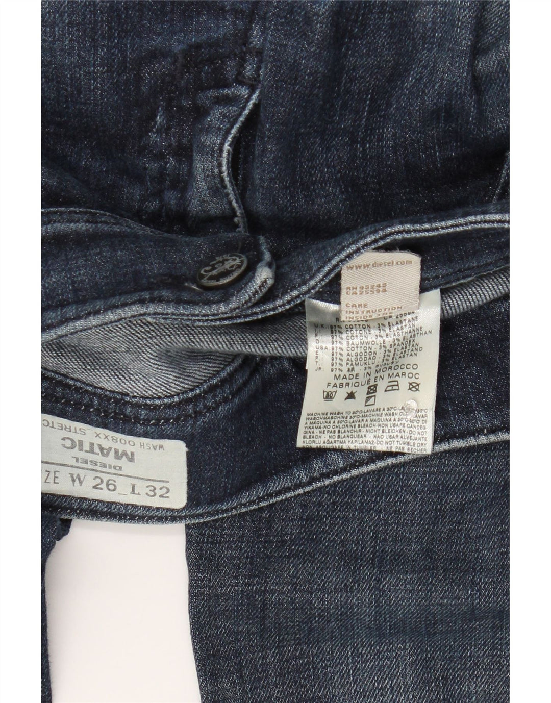 DIESEL Damskie Matic Skinny Jeans W26 L32 Granatowa bawełna