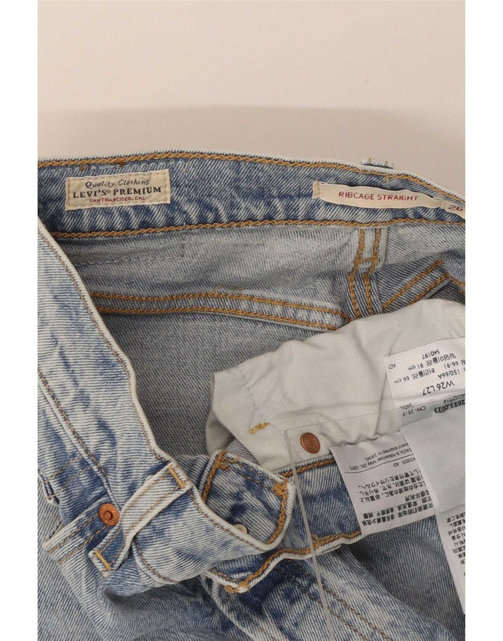 Damskie dżinsy Levi's Ribcage Straight W26 L27 niebieskie