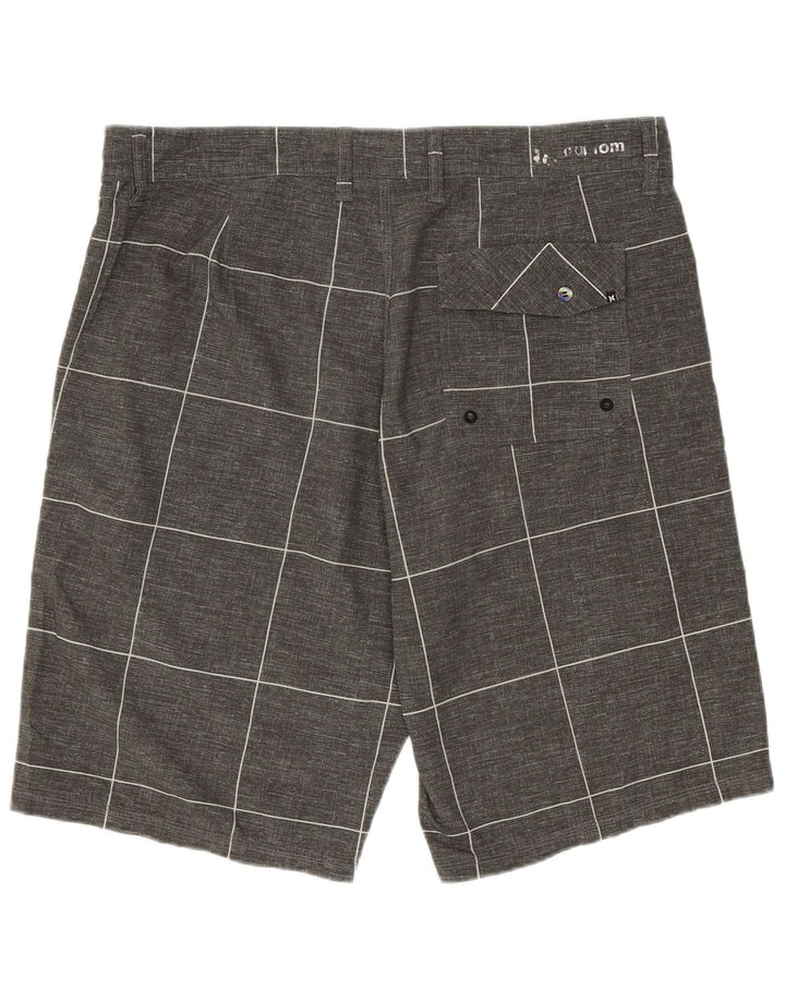 Męskie spodenki chino Hurley W34, duże, szare, geometryczne