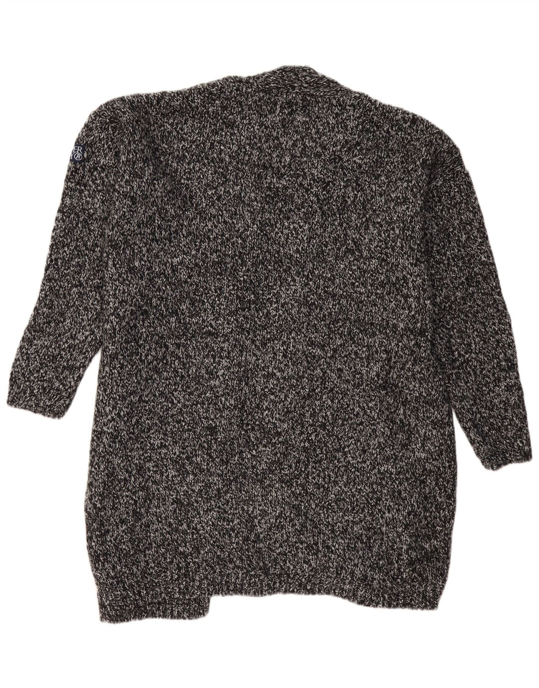 SUPERDRY Damski sweter oversize o przedłużonym kroju UK 18 XL, szary, nakrapiany