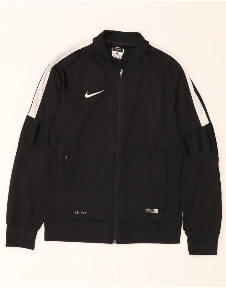 Męska kurtka dresowa Nike Dri Fit, mała, czarna, poliestrowa z blokami kolorów