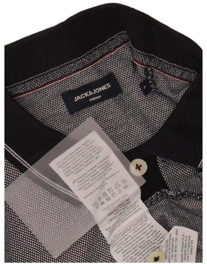 Męska koszulka polo Jack & Jones, duża, granatowa, bawełniana