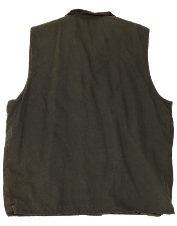 Męska kamizelka Walker and Hawkes z woskowanej bawełny UK 42 XL w kolorze khaki