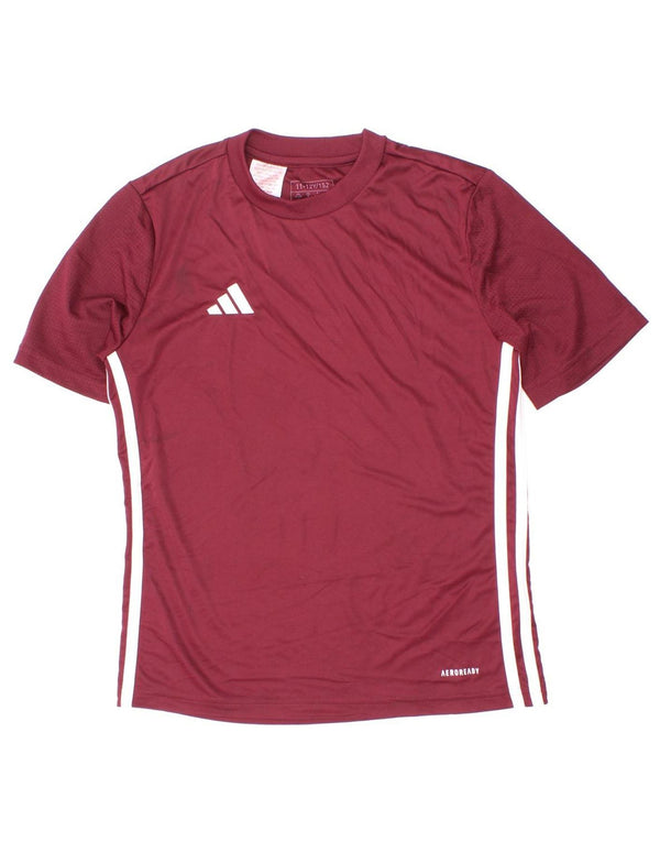 Chłopięca koszulka Adidas Aeroready Top 11-12 lat Burgundowy poliester