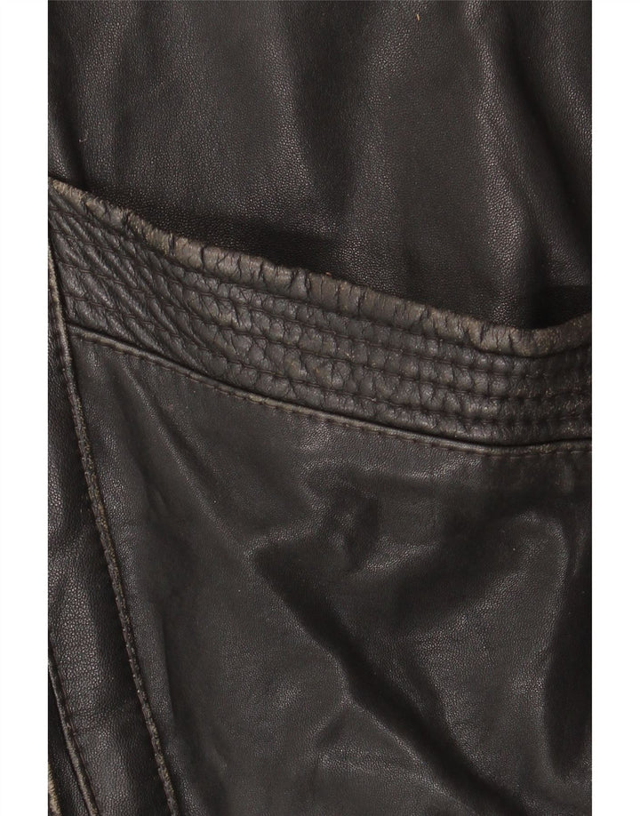 Vintage damska kurtka skórzana oversize EU 46 XL, czarna skóra