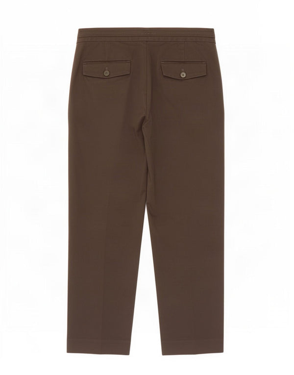 Spodnie damskie Calvin Klein Straight Capri US 2 XS W27 L22 Brązowa bawełna