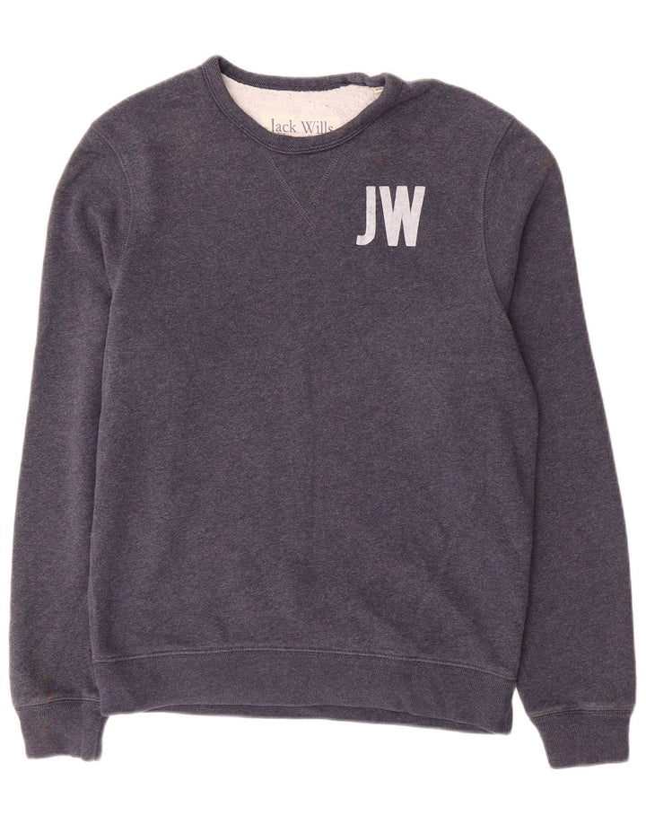 Męska bluza z grafiką Jack Wills, średnia, granatowa, bawełniana