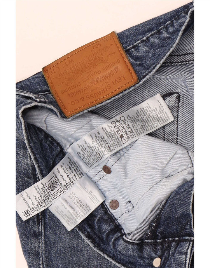 Męskie jeansy Levi's 502 zwężane W34 L36 niebieska bawełna