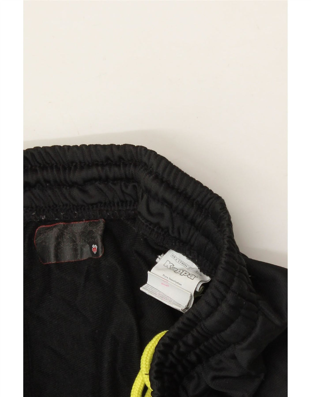 KAPPA Boys Graphic Tracksuit Trousers Joggers 7-8 Years Medium Black Vintage Kappa and Second-Hand Kappa from Messina Hembry 
