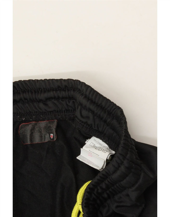 KAPPA Boys Graphic Tracksuit Trousers Joggers 7-8 Years Medium Black Vintage Kappa and Second-Hand Kappa from Messina Hembry 