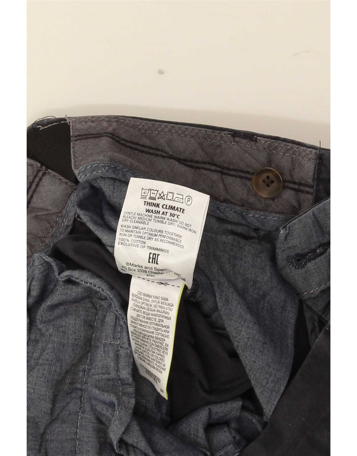 Męskie spodnie typu chino Regular Marks & Spencer W34 L29 Granatowa bawełna