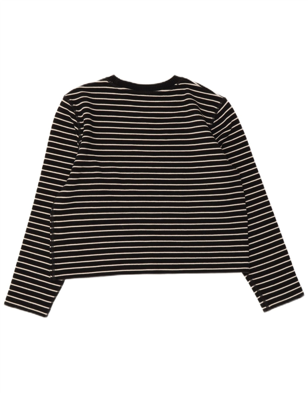 Damski top Massimo Dutti z długim rękawem, UK 14, średni, czarny, bawełniany w paski