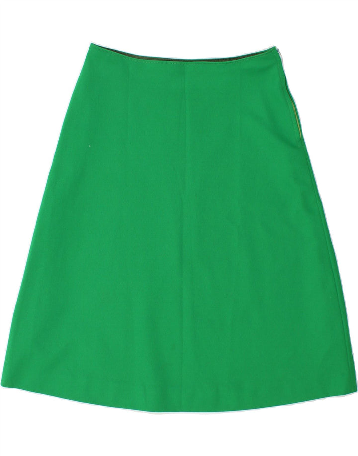 VINTAGE Womens A-Line Skirt W30 Medium Green Vintage Vintage and Second-Hand Vintage from Messina Hembry 