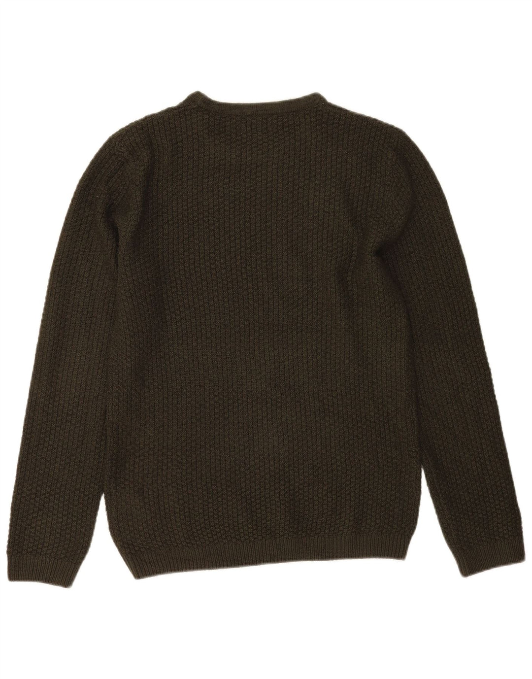 Męski sweter Jack & Jones z okrągłym dekoltem, mały, khaki, akryl