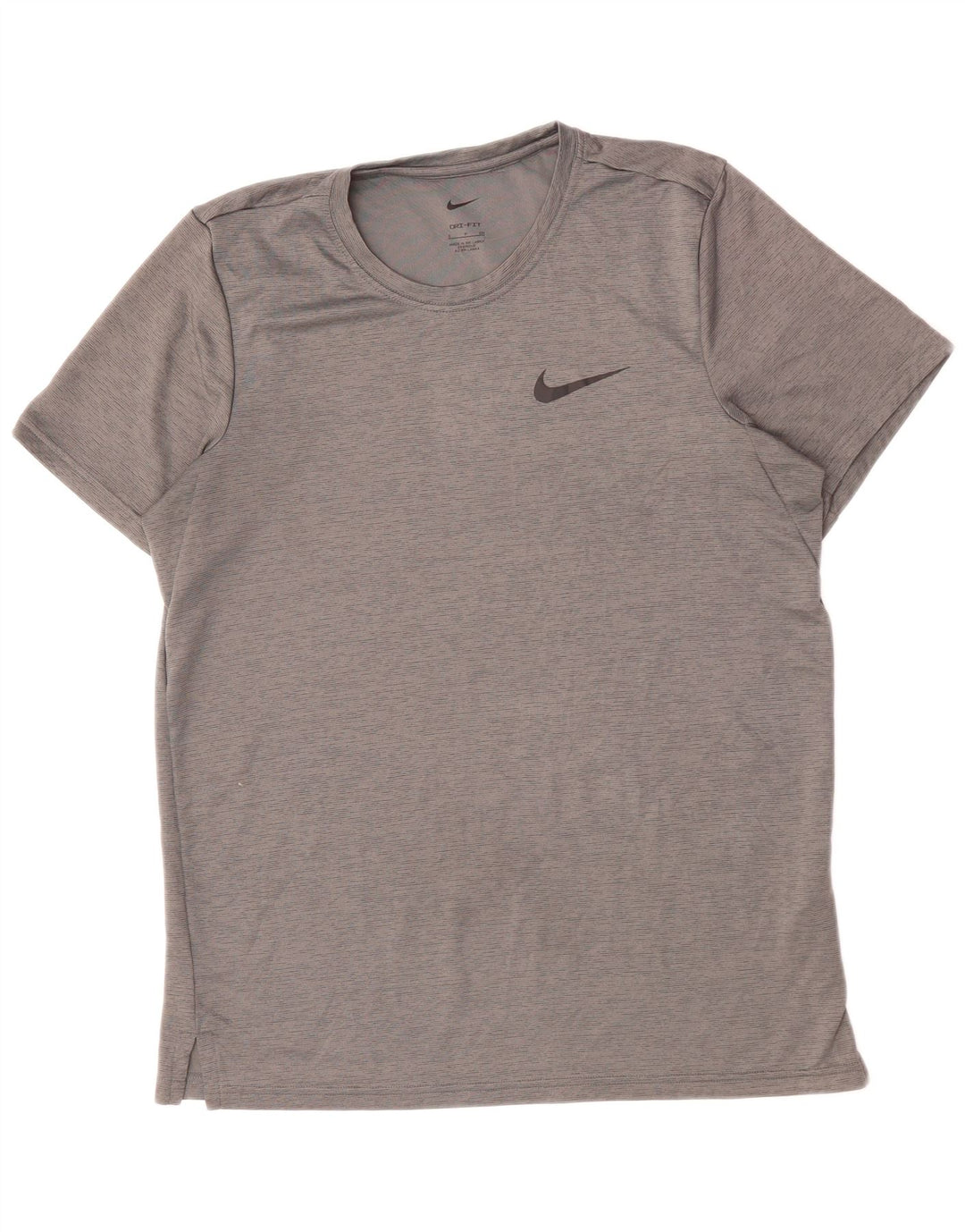 Męski T-shirt NIKE Dri Fit, mały, szary, poliester