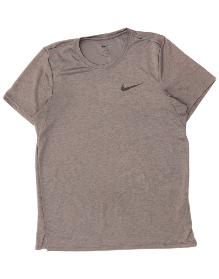 Męski T-shirt NIKE Dri Fit, mały, szary, poliester