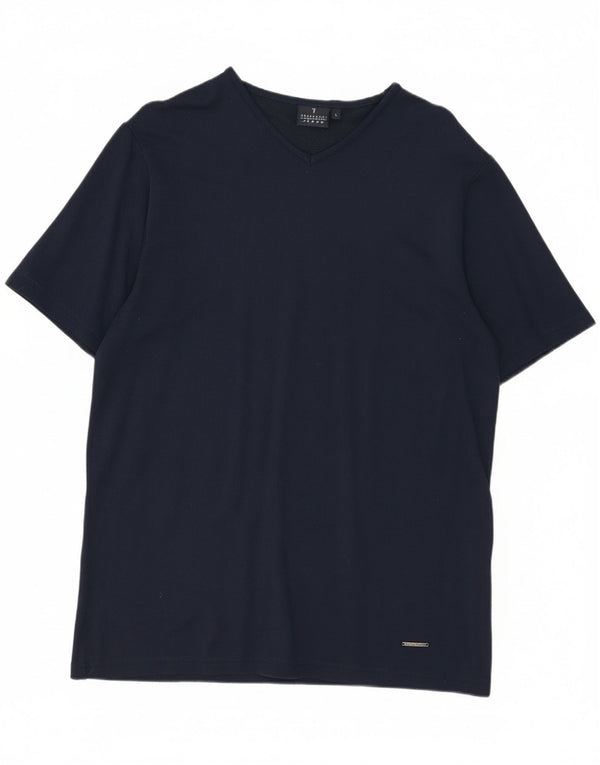 T-shirt damski Trussardi Jeans Top UK 16 Large, granatowy, wiskoza