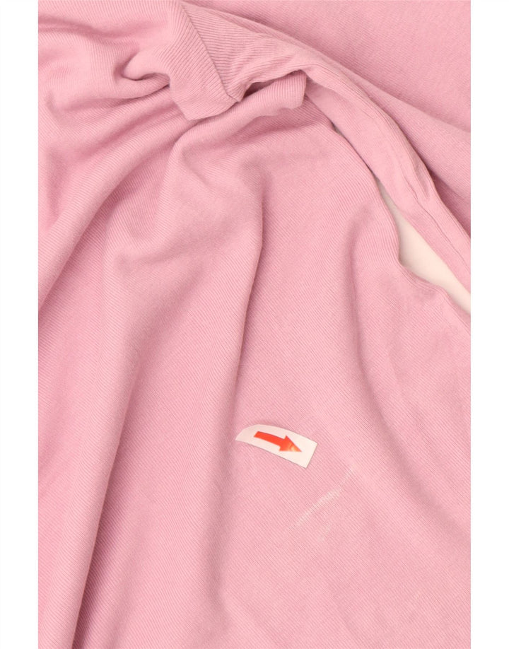 Damski top graficzny Benetton z długim rękawem, UK 12, średni róż