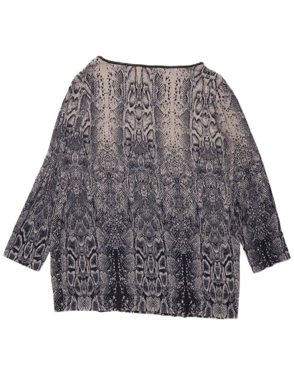 Marks & Spencer Damski sweter z dekoltem w łódkę, UK 16, duży, granatowy