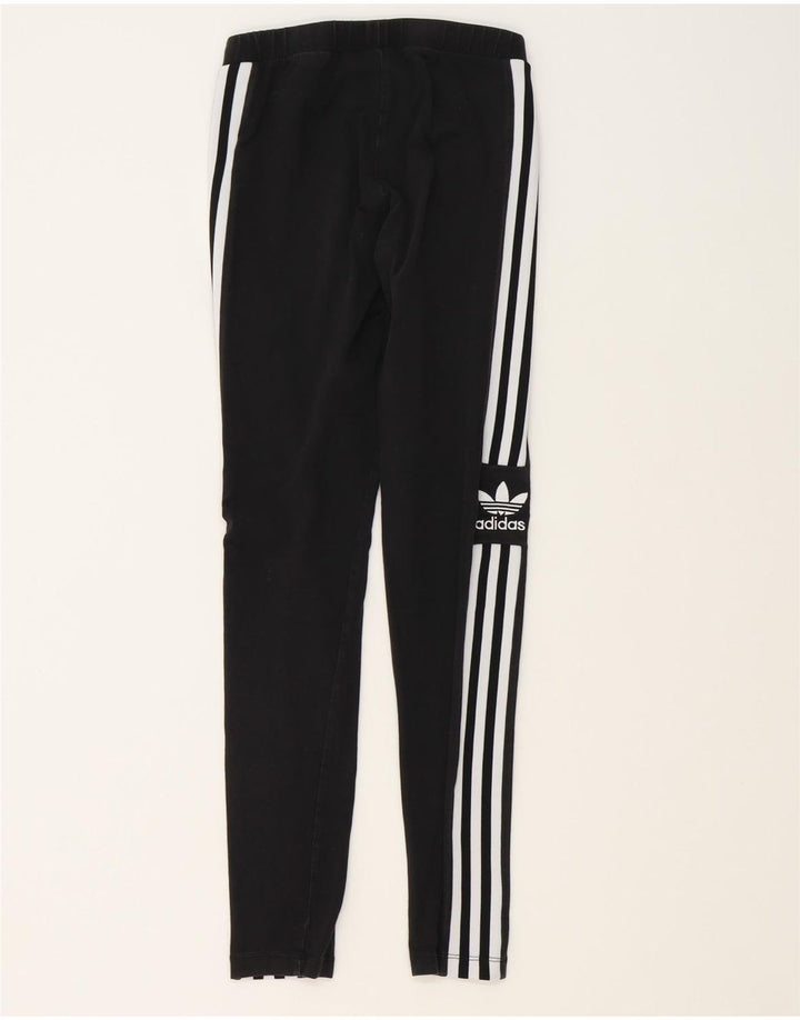 ADIDAS Womens Graphic Leggings UK 8 Small  Black Vintage Adidas and Second-Hand Adidas from Messina Hembry 