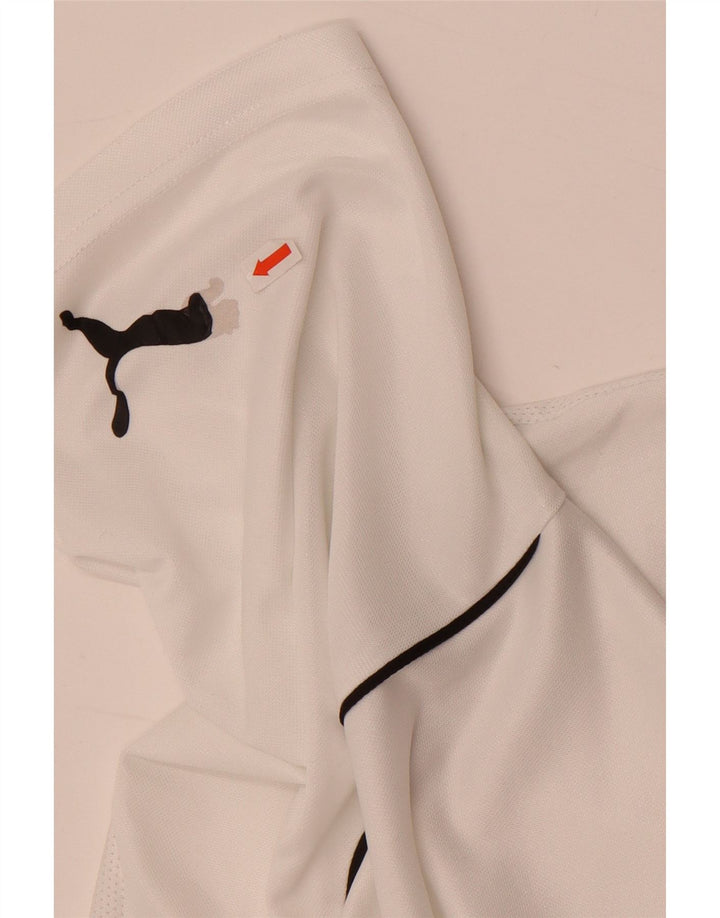 Męska koszulka z grafiką Puma Top, średni biały poliester