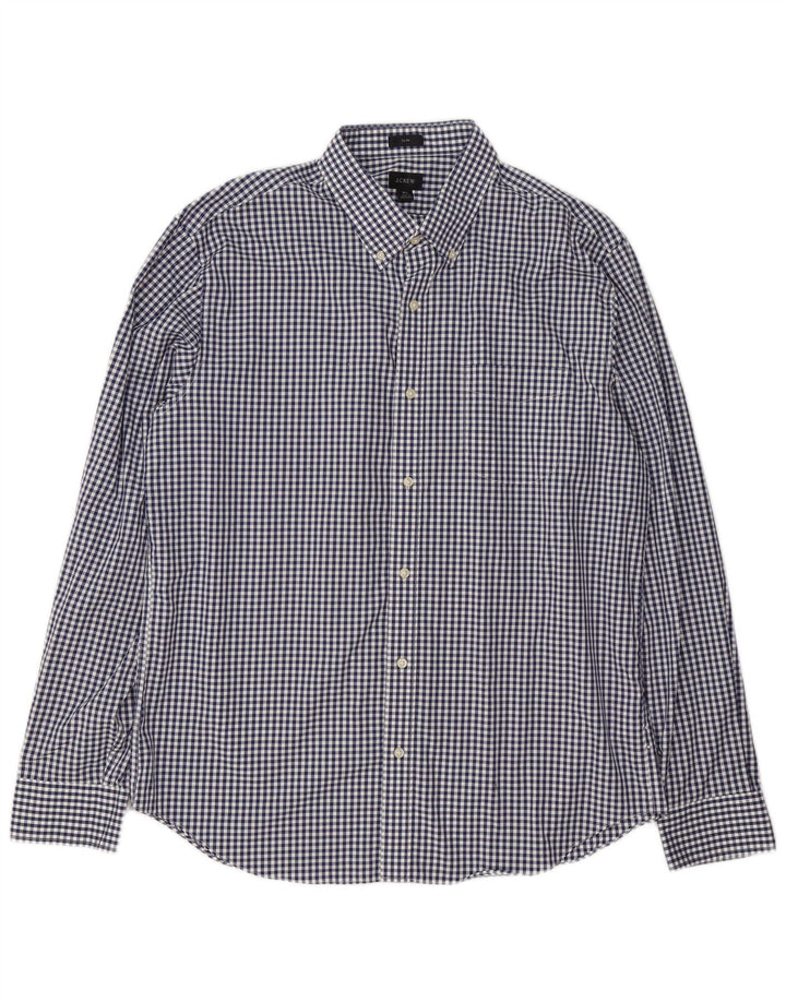 Koszula męska J. Crew XL, granatowa, bawełniana w kratkę