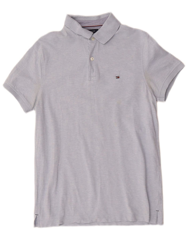 Tommy Hilfiger Mens Slim Fit Polo Shirt Medium Blue Cotton