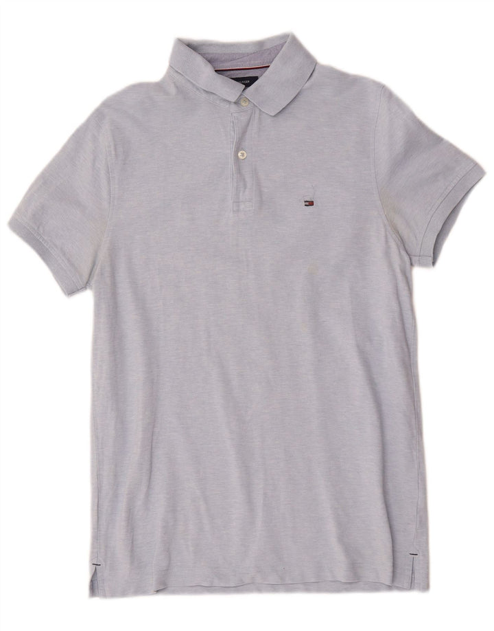 Męska koszulka polo slim fit Tommy Hilfiger w kolorze średnioniebieskim, bawełniana