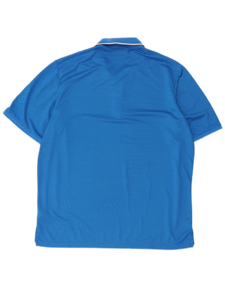 Męska koszulka polo Adidas Climacool XL z poliestru w niebieskie paski