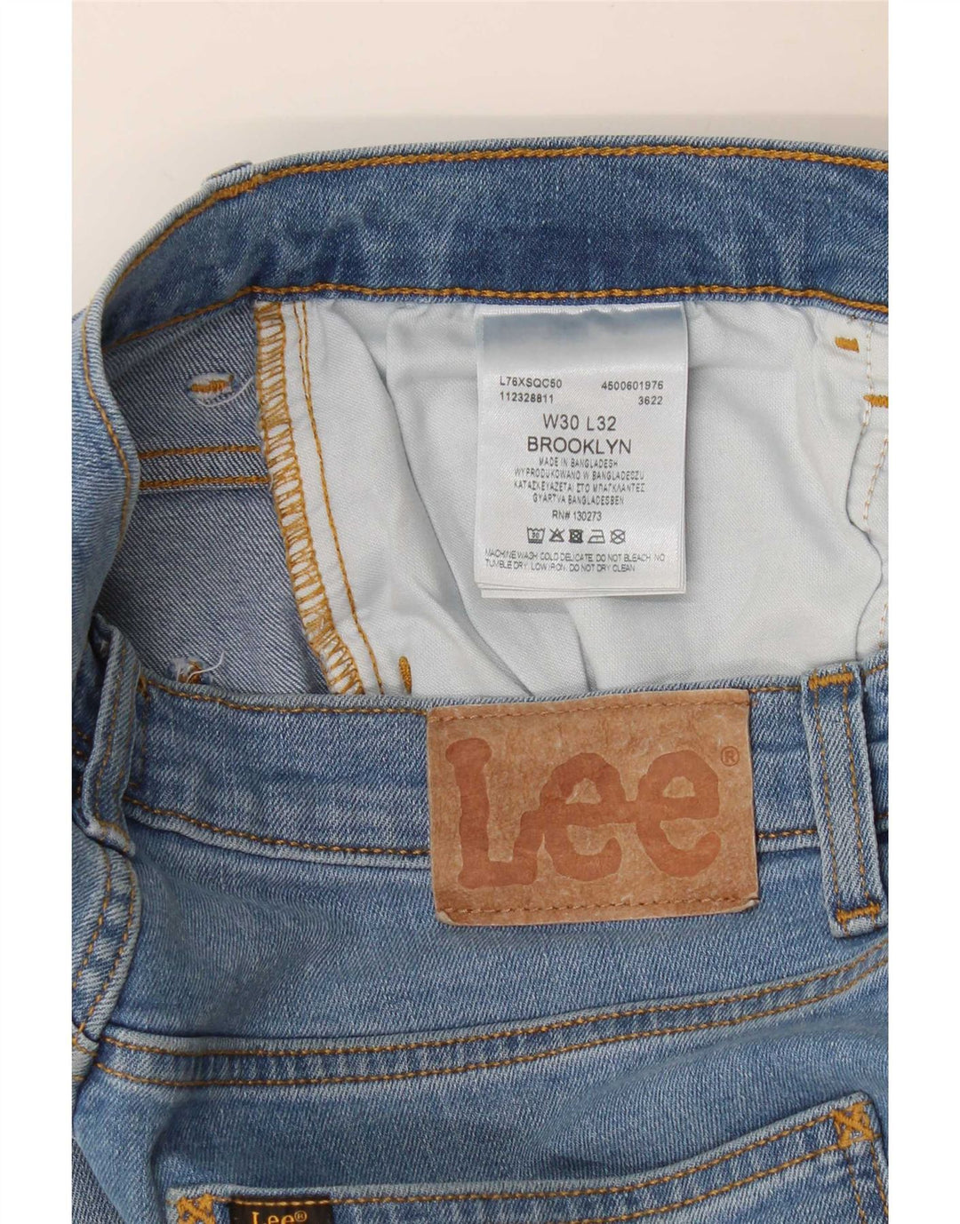 Męskie dżinsy Lee Brooklyn Straight W30 L32 Niebieskie bawełniane
