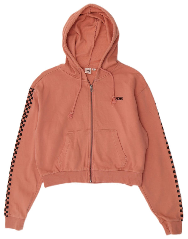 Damski sweter Vans Oversize z kapturem i zamkiem błyskawicznym UK 10 w małą różową kratkę