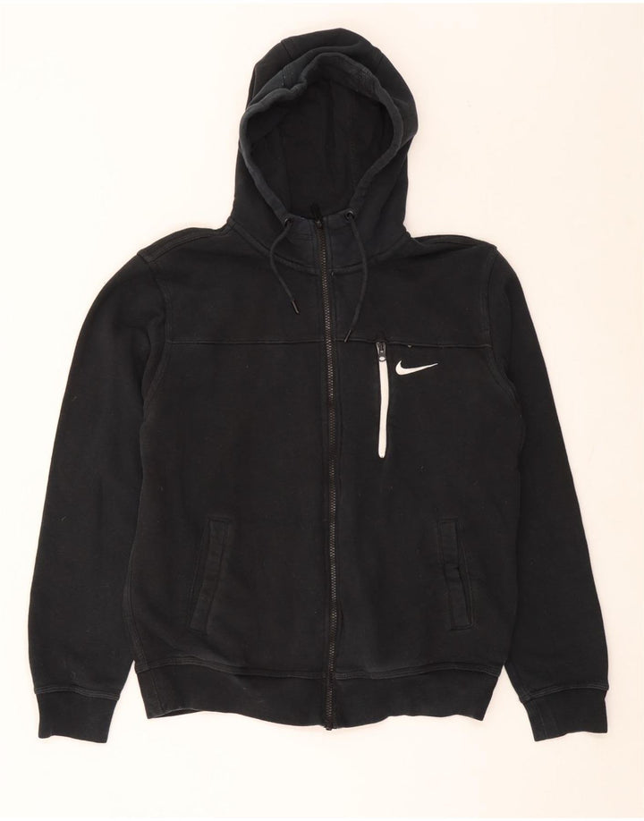 Męski sweter z kapturem i zamkiem błyskawicznym Nike, średni czarny, bawełniany